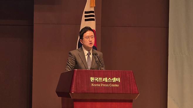 이윤석 JTBC 기자가 수상소감을 말하고 있다. /한국기자협회