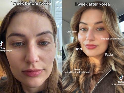 ‘korea glow up’ 키워드로 업로드 된 영상 [틱톡 캡처]