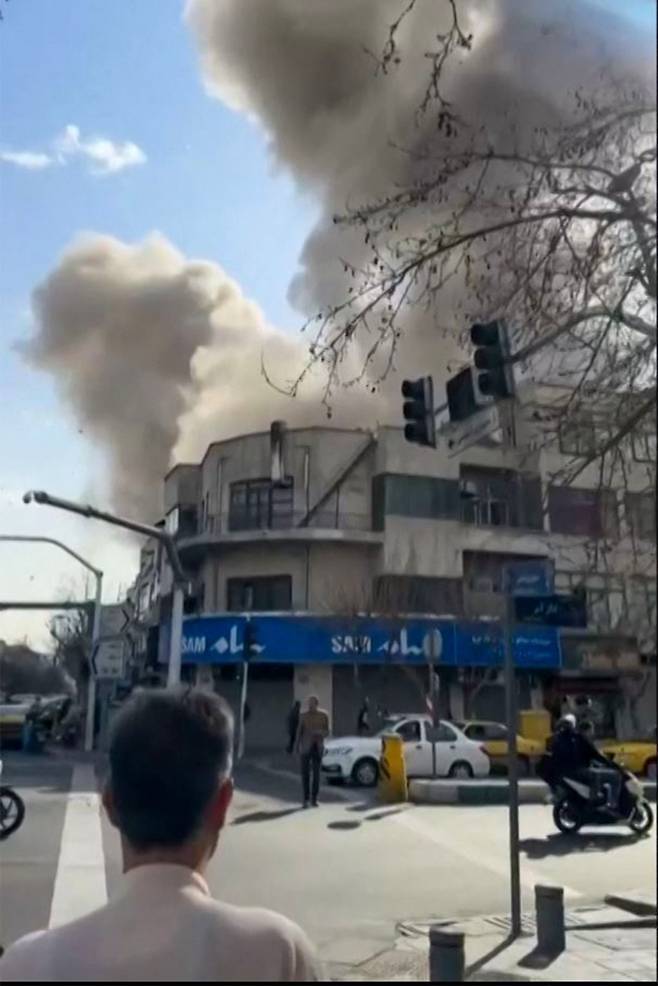 미사일 공격을 받은 이란 수도 테헤란 [연합뉴스]