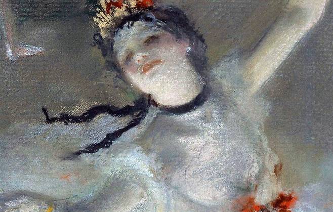 에드가 드가, 더 스타(일부 확대), 1876~1877, 파스텔, 58x42cm, 오르세 미술관