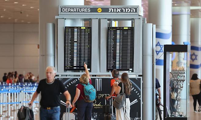 이스라엘 텔아비브 벤구리온 공항의 모습. EPA연합뉴스