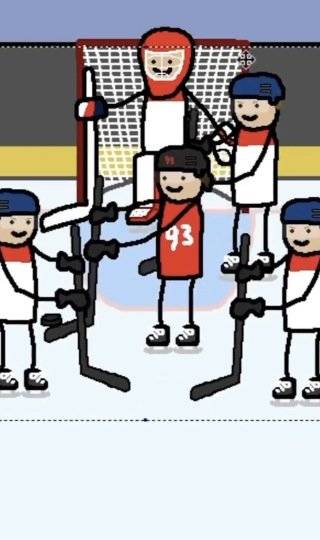 저작권을 피해 그림판으로 동계올림픽 아이스하키 하이라이트 영상을 제작한 ‘내셔널하키리크(NHL)’. NHL X(옛 트위터) 계정 캡처.