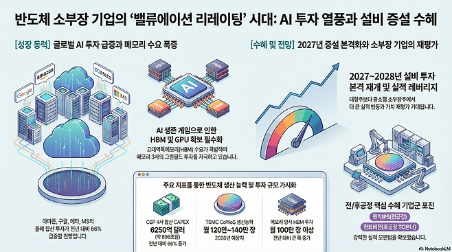반도체 소부장 리레이팅 기대.(출처=구글 노트북LM)