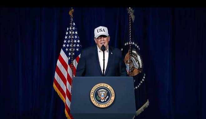 도널드 트럼프 미국 대통령. 트럼프소셜미디어X 캡처