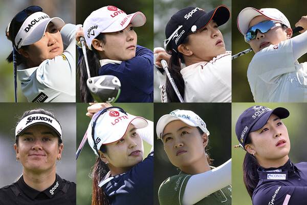 2026년 미국여자프로골프(LPGA) 투어 '아시안 스윙' HSBC 위민스 월드 챔피언십 우승에 도전하는 유해란, 황유민, 김세영, 김효주, 한나 그린(호주), 최혜진, 이민지(호주), 윤이나 프로. 사진제공=ⓒAFPBBNews = News1