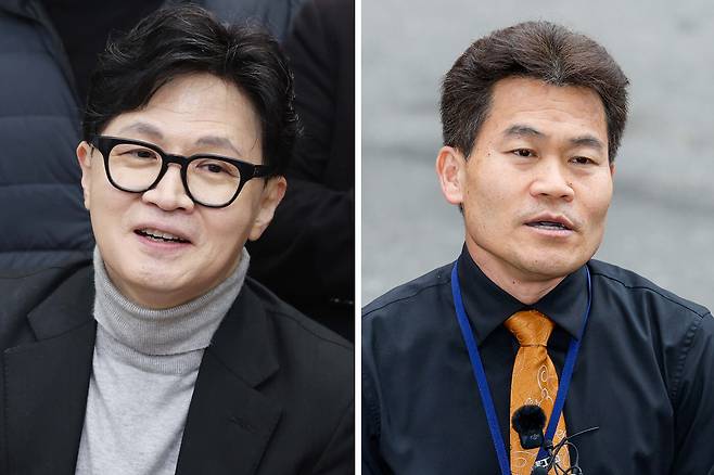 한동훈(왼쪽), 전한길