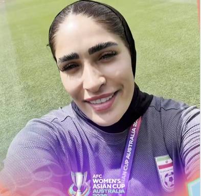 이란 여자국가대표팀 주장 자흐라 간바리. /사진=아시아축구연맹(AFC) 공식 사회관계망서비스(SNS) 갈무리