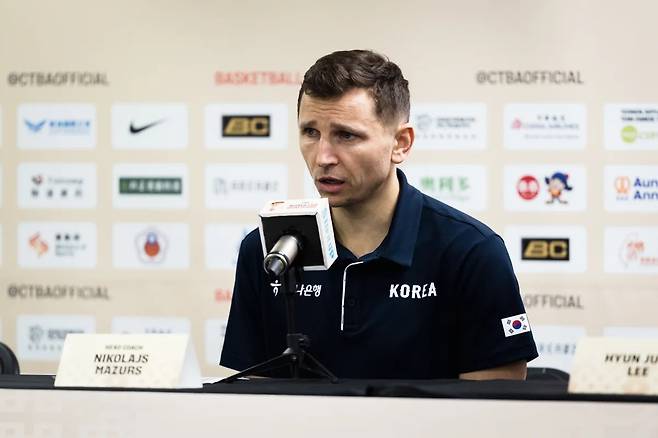 지난달 26일 대만과의 경기 당시 마줄스 감독 [FIBA 제공. 재판매 및 DB 금지]
