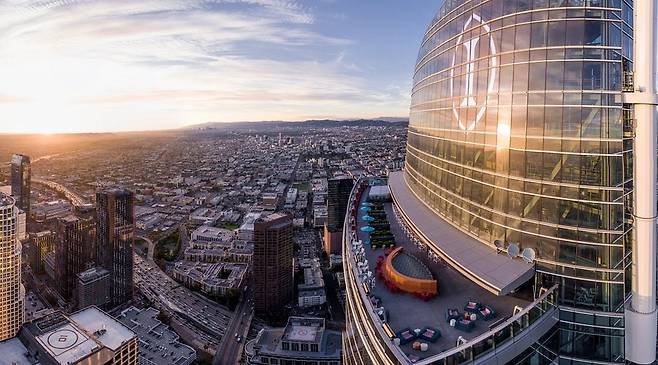 다운타운에 각종 특급호텔들이 자리해 있다.(인터컨티넨탈로스앤젤레스다운타운 제공)