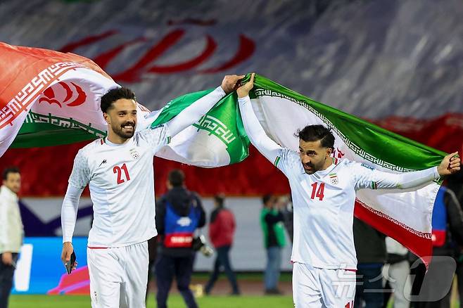 이란 축구대표팀은 2026 FIFA 북중미 월드컵에 불참할 가능성이 커졌다. ⓒ AFP=뉴스1