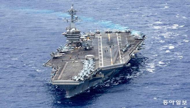 미국 핵추진 항공모함 에리브러햄 링컨호. X캡처