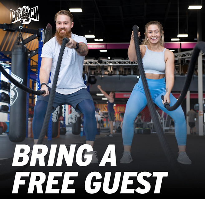 미국의 한 피트니스 ‘무료 게스트’ 관련 광고.