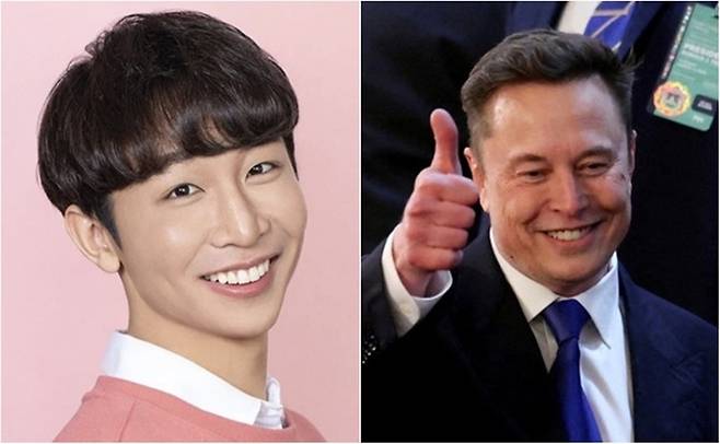 유튜버 원샷한솔, 일론 머스크. 사진ㅣ에이디지컴퍼니, 연합외신