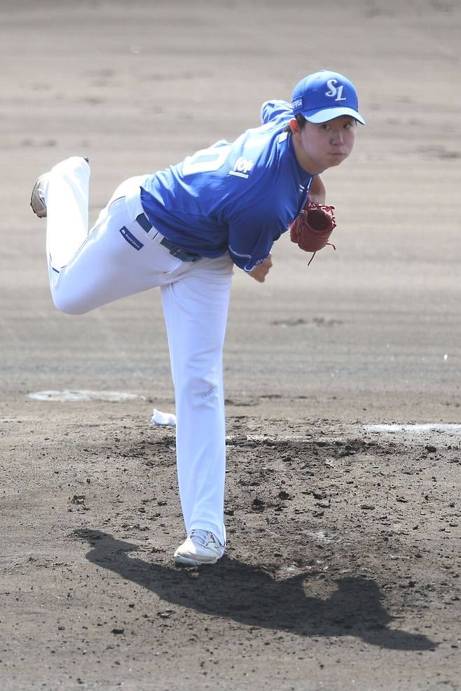 ▲ 삼성 선발로 나가 2이닝 무실점을 기록한 장찬희 ⓒ삼성라이온즈