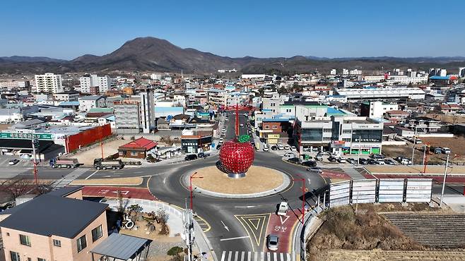 진보면 사거리 회전교차로. /청송군 제공