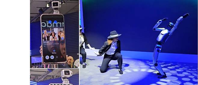 MWC 2026에서 공개된 아너의 로봇 폰(왼쪽)과 휴머노이드 로봇./바르셀로나=안상희 기자