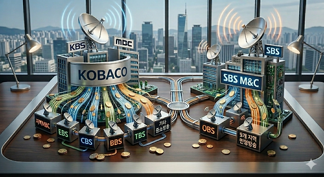 방송광고 결합판매 현황을 구글 인공지능(AI) 제미나이 ‘나노 바나나’로 제작한 이미지.