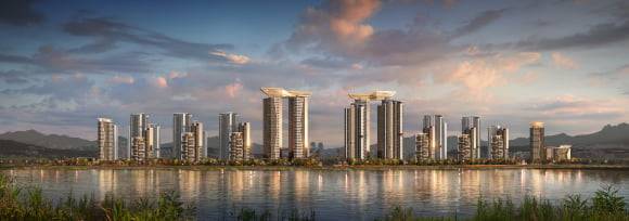 광주광역시 서구 광천동 재개발 사업 조감도.