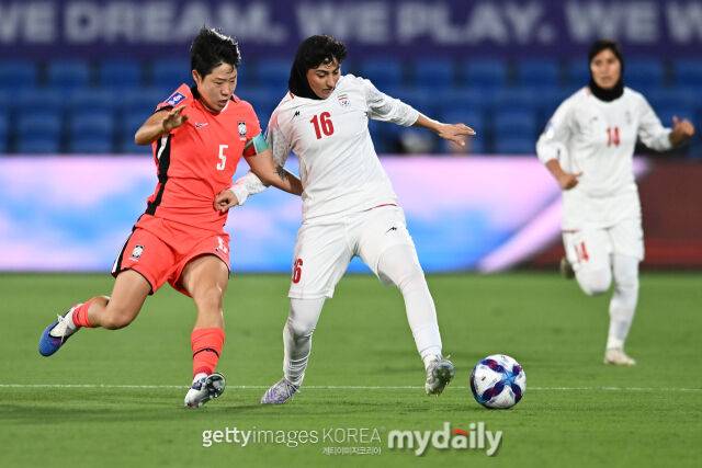 한국과 이란의 여자아시안컵 경기장면/게티이미지코리아