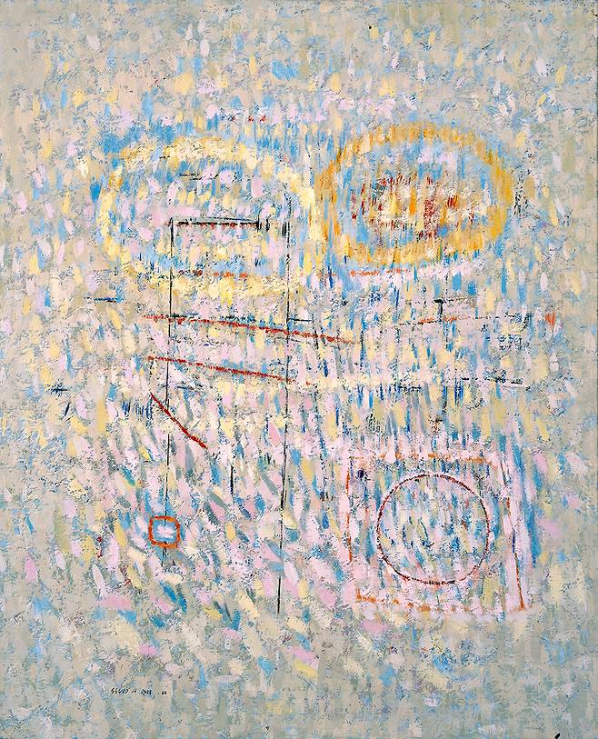 이성자, ‘The Vivid Dews’, 1960, 캔버스에 유채, 100×81㎝. ⓒthe artist.