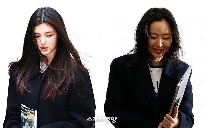 뉴진스 전 멤버 다니엘(왼쪽)과 민희진 전 어도어 대표(현 오케이 레코즈 대표). 경향신문 자료사진