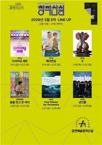 창작산실 5차 라인업 [한국문화예술위원회 제공. 재판매 및 DB 금지]