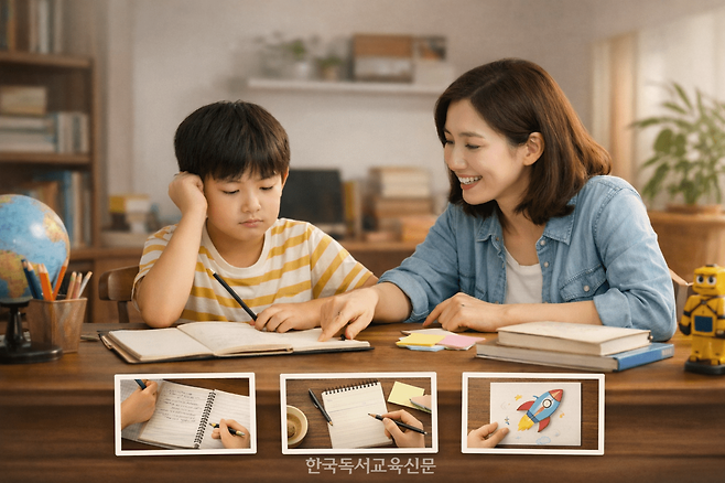 [글쓰기 레시피 1] 글쓰기가 막막한 우리 아이, 딱 한 문장의 마법부터 시작해 보세요. 사진=생성형AI이미지