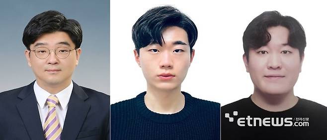 가천대 최창 컴퓨터공학전공 교수, 연유성 석사과정생, 윤준호 박사과정생(왼쪽부터)