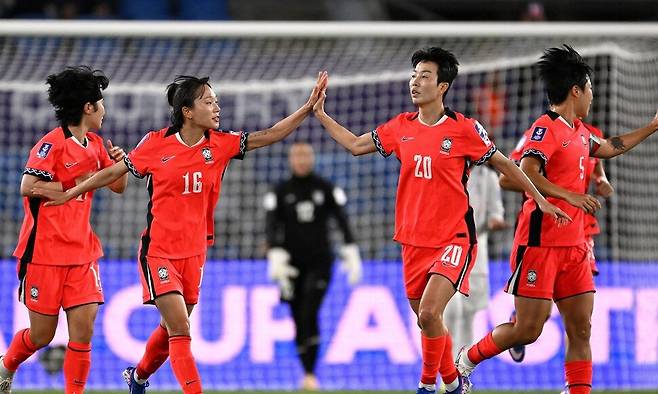 지난 2일 조별리그 1차전에서 한국의 경기 장면. 로이터 연합뉴스