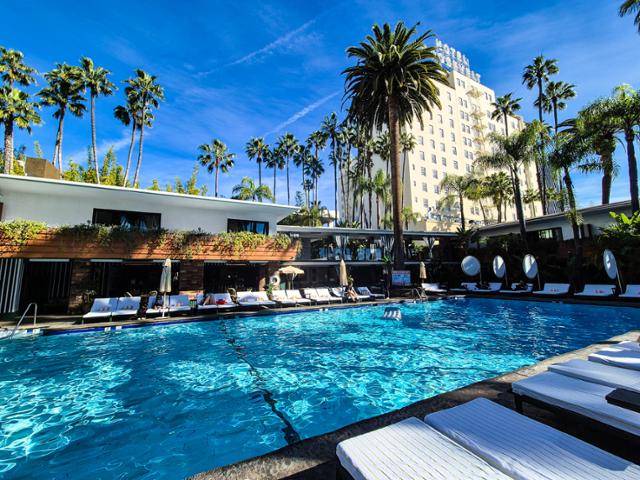 마릴린 먼로가 첫 상업 화보를 촬영한 할리우드 루즈벨트 호텔의 트로피카나 풀.