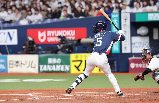 ▲ 이번 대회에서 메이저리그 스카우트들의 관심을 한몸에 모을 것으로 예상되는 김도영 ⓒ연합뉴스