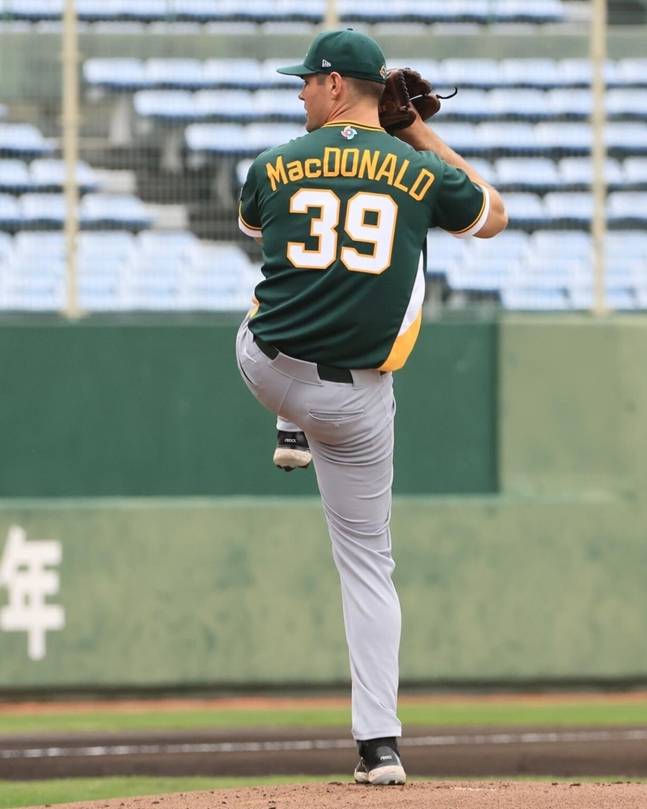 3일 요미우리전에 선발 등판해 3이닝 무실점한 코너 맥도널드. /사진=호주 국가대표팀 공식 홈페이지