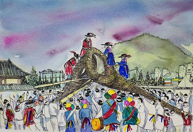 문승일作 ‘정월대보름 고싸움’