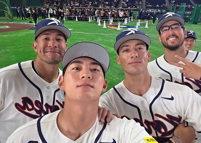 왼쪽부터 저마이 존스, 이정후, 셰이 위트컴, 데인 더닝의 모습. 사진 | 이정후 SNS