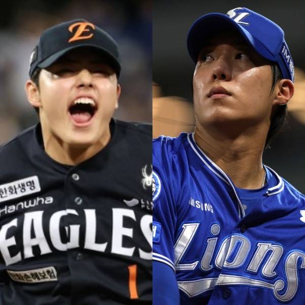 (좌측부터) 문동주(한화 이글스), 원태인(삼성 라이온즈)이 부상 때문에 WBC 대표팀에서 낙마했다. /사진= 한화 이글스, 삼성 라이온즈