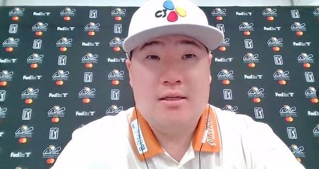 임성재가 5일 화상 인터뷰에서 발언하고 있다. /PGA 투어