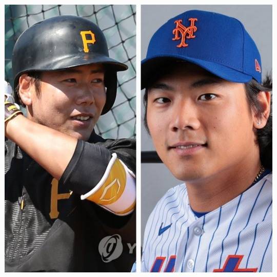 강정호(왼쪽)와 배지환