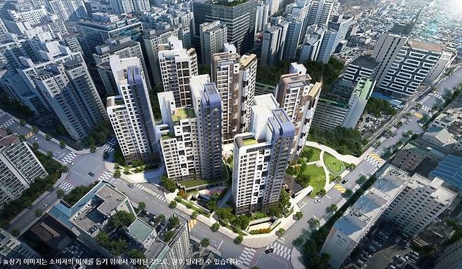 더샵 프리엘라 조감도. 더피알