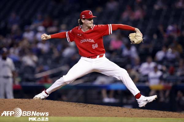 지난 2023년 WBC 캐나다 국가대표로 뛰었던 테일러의 모습. 사진=ⓒAFPBBNews = News1