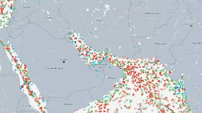 호르무즈 해협 지도