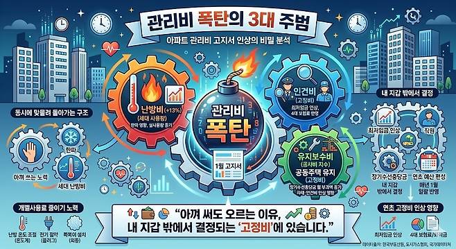 관리비 폭탄의 3대 주범. 제미나이 생성 그래픽