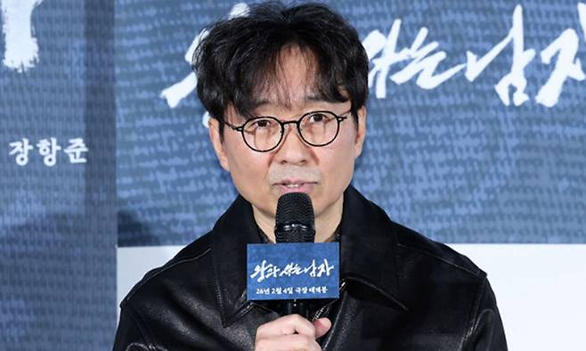 장항준 감독 '왕과 사는 남자' 제작보고회 모습. 뉴시스