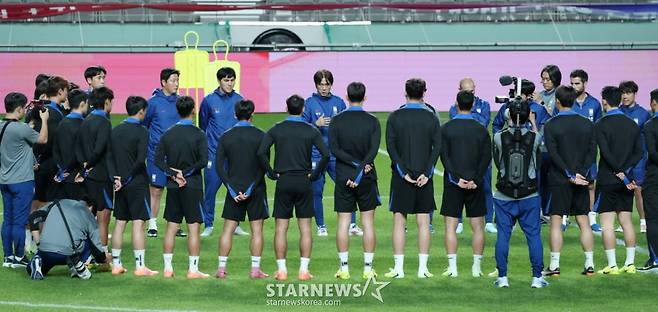 소집 훈련 중인 대한민국 축구 국가대표팀. /사진=김진경 대기자