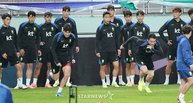 소집 훈련 중인 대한민국 축구 국가대표팀. /사진=김진경 대기자