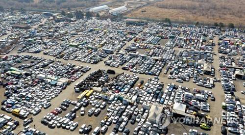 인천 중고차 수출단지 [연합뉴스 자료사진]