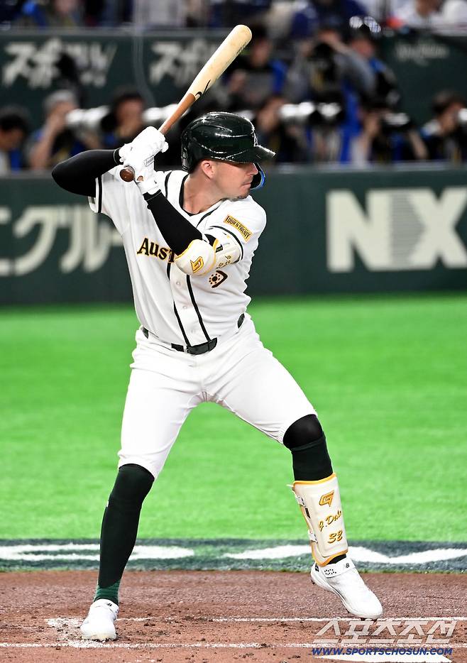 5일 일본 도쿄돔에서 열린 WBC(월드베이스볼클래식) 호주와 대만의 경기. 2회말 타석에 나선 호주 제리드 데일(KIA). 도쿄(일본)=허상욱 기자wook@sportschosun.com/2026.03.05/