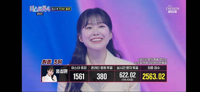 미스트롯4 미 홍성윤/TV조선 캡쳐