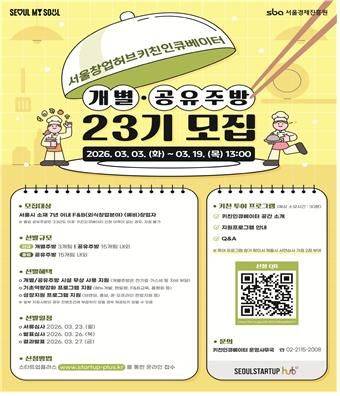 SBA "F&B 스타트업 메뉴개발 도와드려요" 주방도