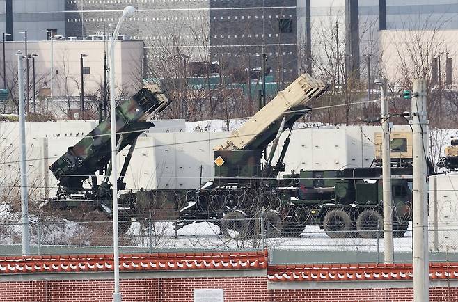 경기도 평택시 캠프 험프리스에 패트리엇 미사일이 배치돼 있다. 사진=연합뉴스