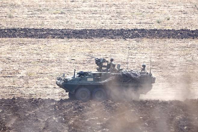 2026 태국 코브라골드 연합훈련에서 촬영된 미군 장갑차. 기사 내용과 무관한 자료사진 [EPA]